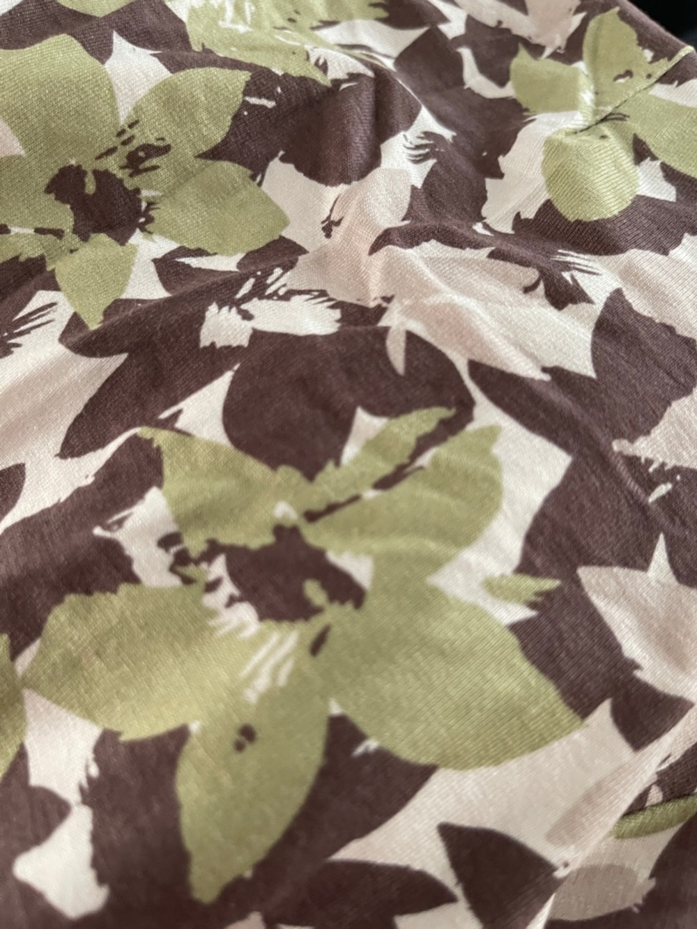 chic Olive & Brown Floral Midi Wrap Dress - Picture 8 of 8